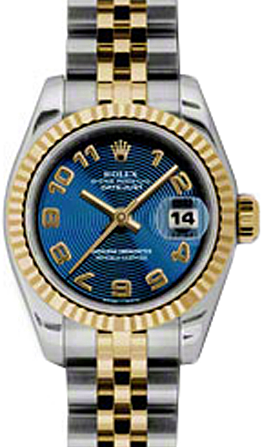Rolex Lady-Datejust 26 26 mm 179173-BLUCAJ Steel/Yellow Gold Blue