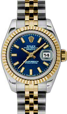 Rolex Lady-Datejust 26 26 mm 179173-BLUSJ Steel/Yellow Gold Blue