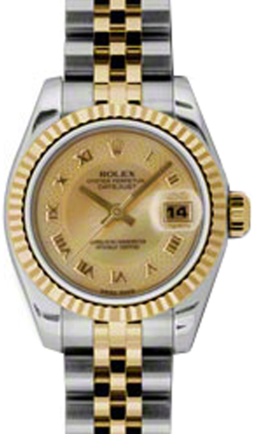 Rolex Lady-Datejust 26 26 mm 179173-CDMOPRJ Steel/Yellow Gold Champagne