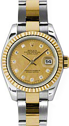 Rolex Lady-Datejust 26 26 mm 179173-CGDMOPDDO Steel/Yellow Gold Champagne