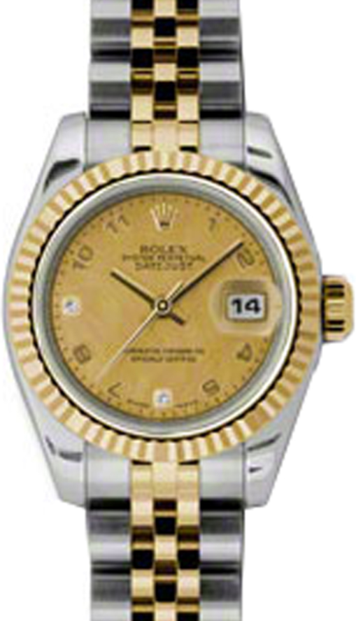 Rolex Lady-Datejust 26 26 mm 179173-CGDMOPJ Steel/Yellow Gold Champagne