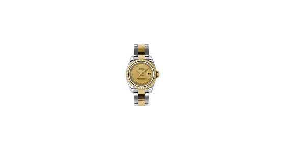Rolex Lady-Datejust 26 179173-CHPRO Champagne Roman Fluted Yellow Gold Stainless Steel Oyster