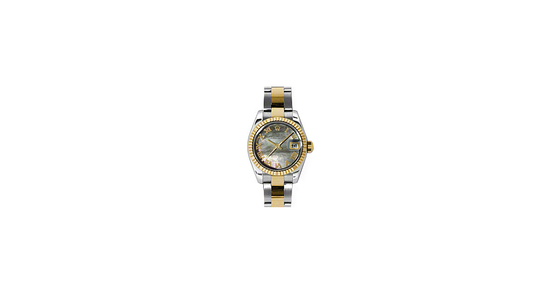 Rolex Lady-Datejust 26 179173-DMOPRO Dark Mother of Pearl Roman Fluted Yellow Gold Stainless Steel Oyster