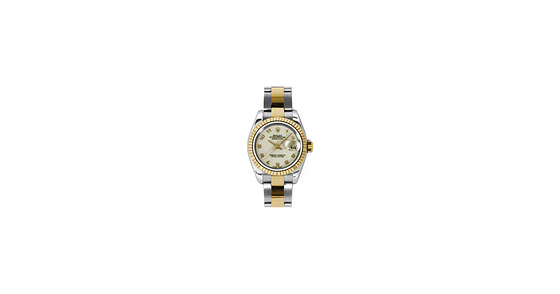 Rolex Lady-Datejust 26 179173-IVRJAO Ivory Jubilee Arabic Fluted Yellow Gold Stainless Steel Oyster