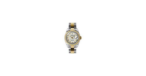 Rolex Lady-Datejust 26 179173-IVRPRO Ivory Pyramid Roman Fluted Yellow Gold Stainless Steel Oyster