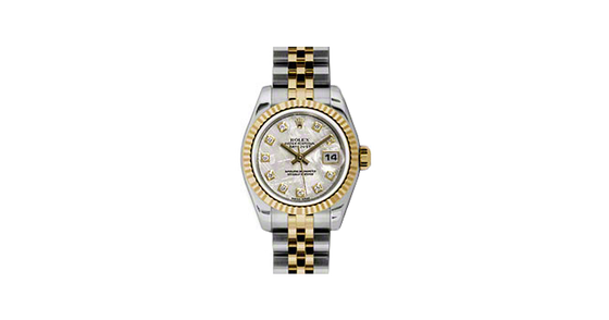Rolex Lady-Datejust 26 179173-METDJ Meteorite Diamond Fluted Yellow Gold Stainless Steel Jubilee