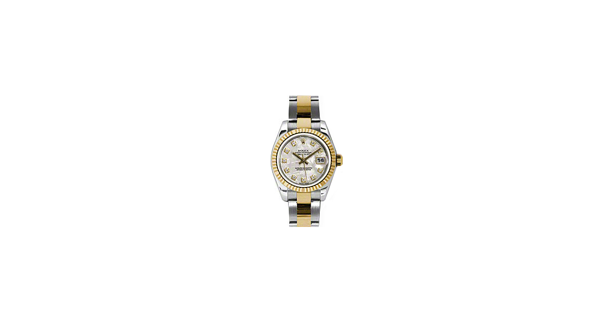 Rolex Lady-Datejust 26 179173-METDO Meteorite Diamond Fluted Yellow Gold Stainless Steel Oyster