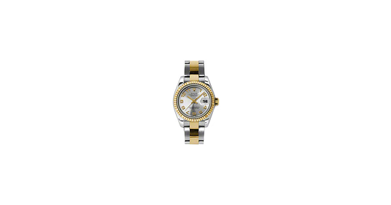 Rolex Lady-Datejust 26 179173-SLVCAO Silver Concentric Circle Arabic Fluted Yellow Gold Stainless Steel Oyster