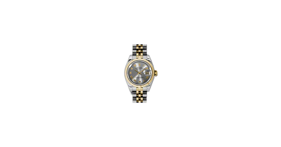 Rolex Lady-Datejust 26 179173-SLVRJ Silver Roman Fluted Yellow Gold Stainless Steel Jubilee