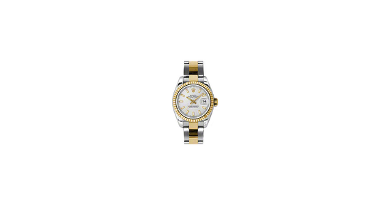 Rolex Lady-Datejust 26 179173-SLVSO Silver Index Fluted Yellow Gold Stainless Steel Oyster