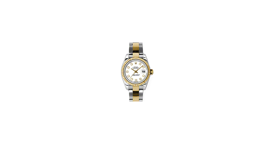 Rolex Lady-Datejust 26 179173-WHTDO White Diamond Fluted Yellow Gold Stainless Steel Oyster