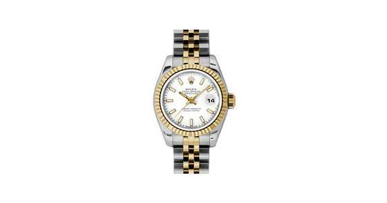 Rolex Lady-Datejust 26 179173-WHTSJ White Index Fluted Yellow Gold Stainless Steel Jubilee - BRAND NEW