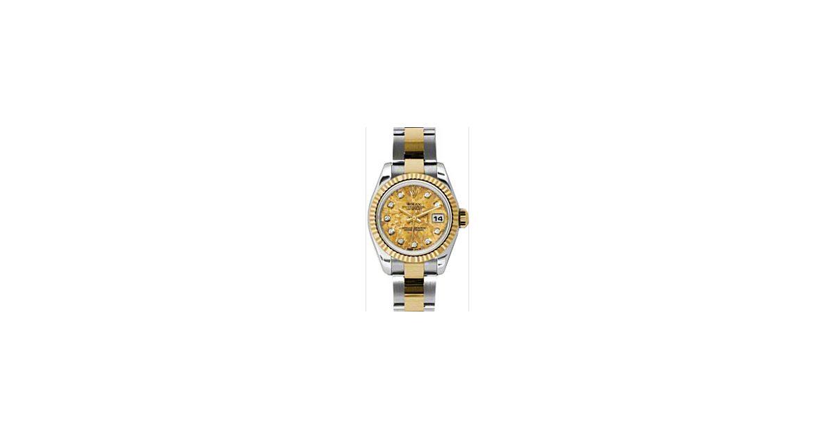 Rolex Lady-Datejust 26 179173-YGCDO Yellow Gold Crystal Diamond Fluted Yellow Gold Stainless Steel Oyster