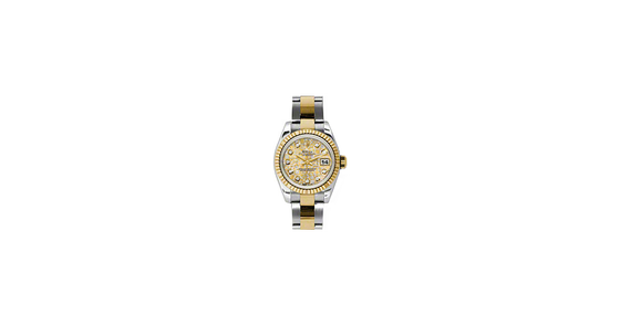 Rolex Lady-Datejust 26 179173-YGGJCDO Yellow Gold & Grey Jubilee Crystal Dial with Diamonds Fluted Yellow Gold Stainless Steel Oyster