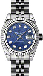 Rolex Lady-Datejust 26 26 mm 179174-BLSODDJ Steel/White Gold Blue