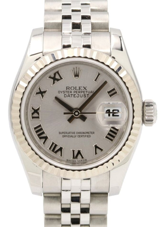 Rolex Lady-Datejust 26 26 mm 179174-RHDRJ-3 Steel/White Gold Rhodium