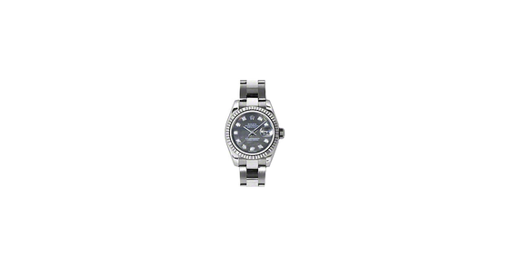 Rolex Lady-Datejust 26 179174-DMOPDO Dark Mother of Pearl Diamond Fluted White Gold Stainless Steel Oyster - BRAND NEW