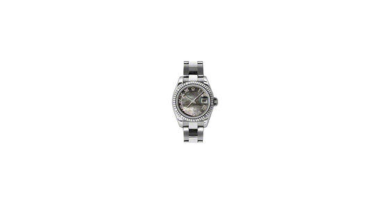 Rolex Lady-Datejust 26 179174-DMOPRO Dark Mother of Pearl Roman Fluted White Gold Stainless Steel Oyster - BRAND NEW