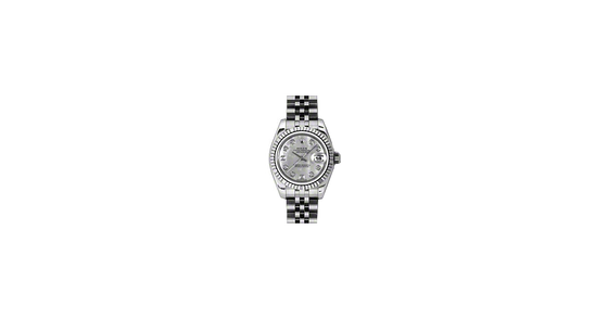 Rolex Lady-Datejust 26 179174-MOPDJ White Mother of Pearl Diamond Fluted White Gold Stainless Steel Jubilee - BRAND NEW