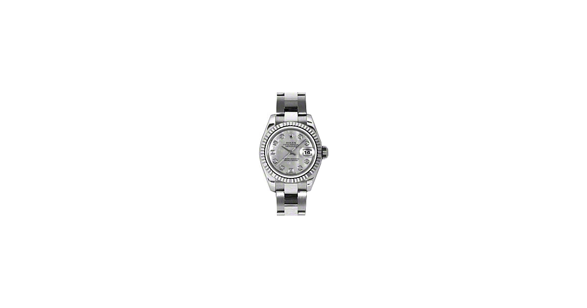 Rolex Lady-Datejust 26 179174-MOPDO White Mother of Pearl Diamond Fluted White Gold Stainless Steel Oyster - BRAND NEW
