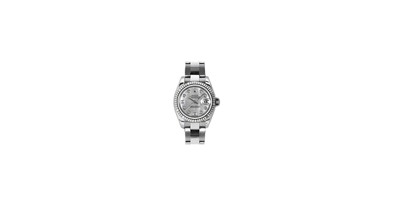 Rolex Lady-Datejust 26 179174-MOPDO White Mother of Pearl Diamond Fluted White Gold Stainless Steel Oyster - BRAND NEW