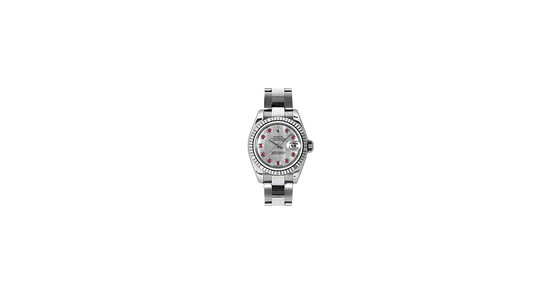 Rolex Lady-Datejust 26 179174-MOPRBO White Mother of Pearl Ruby Fluted White Gold Stainless Steel Oyster - BRAND NEW