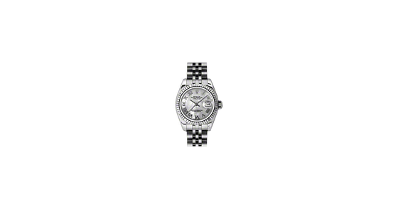 Rolex Lady-Datejust 26 179174-MOPRJ White Mother of Pearl Roman Fluted White Gold Stainless Steel Jubilee - BRAND NEW