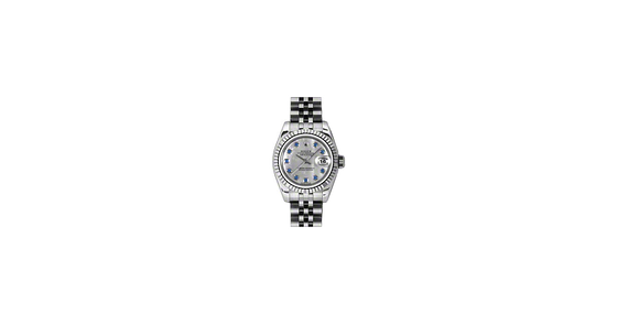Rolex Lady-Datejust 26 179174-MOPSPHJ White Mother of Pearl Sapphire Fluted White Gold Stainless Steel Jubilee - BRAND NEW