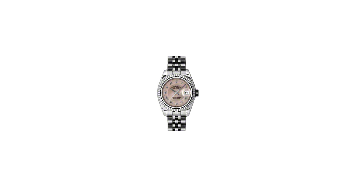Rolex Lady-Datejust 26 179174-PDMOPRJ Pink Decorative Mother of Pearl Roman Fluted White Gold Stainless Steel Jubilee - BRAND NEW