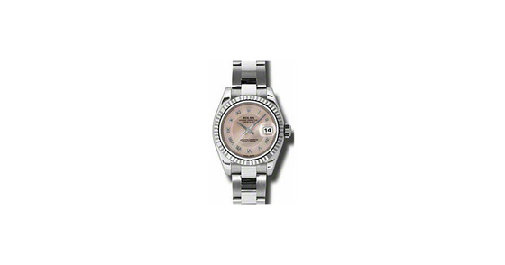Rolex Lady-Datejust 26 179174-PMPRFO Pink Mother of Pearl Roman Fluted White Gold Stainless Steel Oyster - BRAND NEW