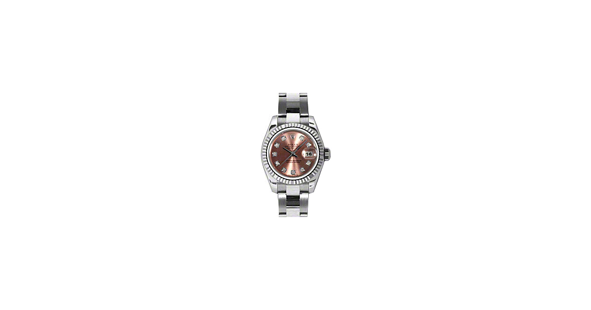 Rolex Lady-Datejust 26 179174-PNKDO Pink Diamond Fluted White Gold Stainless Steel Oyster - BRAND NEW