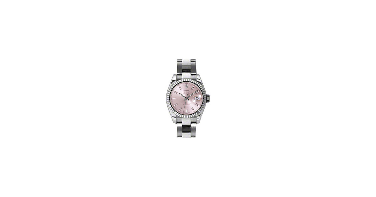 Rolex Lady-Datejust 26 179174-PNKSO Pink Index Fluted White Gold Stainless Steel Oyster - BRAND NEW