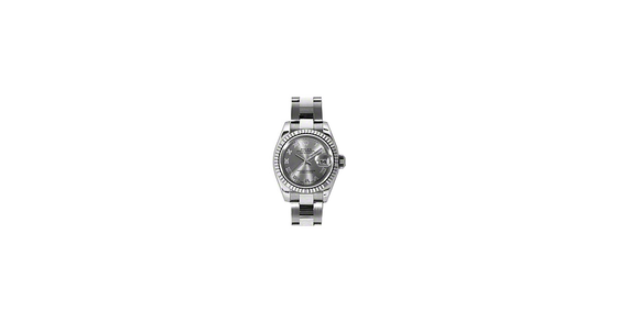 Rolex Lady-Datejust 26 179174-RHDRO Rhodium Roman Fluted White Gold Stainless Steel Oyster - BRAND NEW