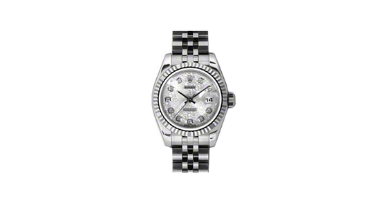 Rolex Lady-Datejust 26 179174-SLVJDJ Silver Jubilee Diamond Fluted White Gold Stainless Steel Jubilee - BRAND NEW