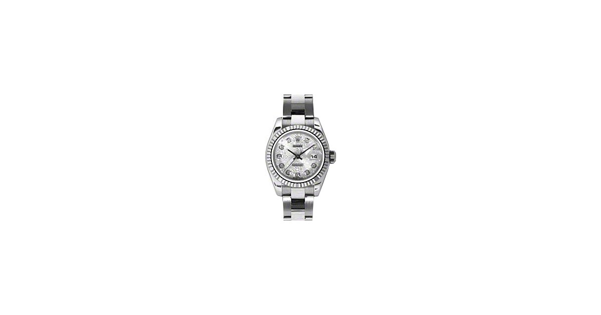 Rolex Lady-Datejust 26 179174-SLVJDO Silver Jubilee Diamond Fluted White Gold Stainless Steel Oyster - BRAND NEW