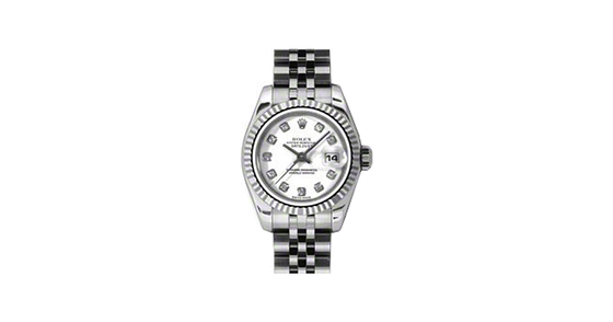 Rolex Lady-Datejust 26 179174-WHTDJ White Diamond Fluted White Gold Stainless Steel Jubilee - BRAND NEW
