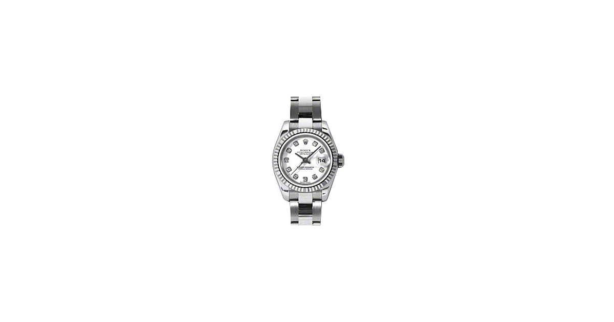 Rolex Lady-Datejust 26 179174-WHTDO White Diamond Fluted White Gold Stainless Steel Oyster - BRAND NEW