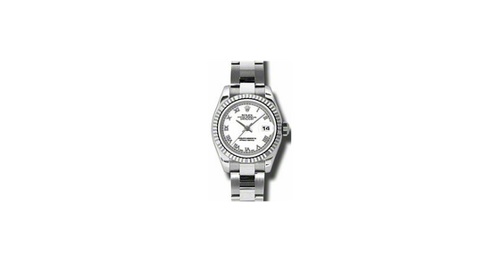 Rolex Lady-Datejust 26 179174-WHTRFO White Roman Fluted White Gold Stainless Steel Oyster - BRAND NEW