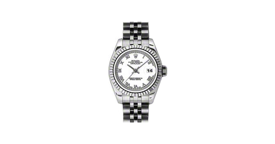 Rolex Lady-Datejust 26 179174-WHTRJ White Roman Fluted White Gold Stainless Steel Jubilee - BRAND NEW