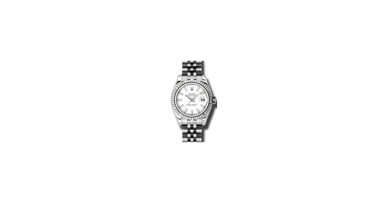 Rolex Lady-Datejust 26 179174-WHTSFJ White Index Fluted White Gold Stainless Steel Jubilee - BRAND NEW