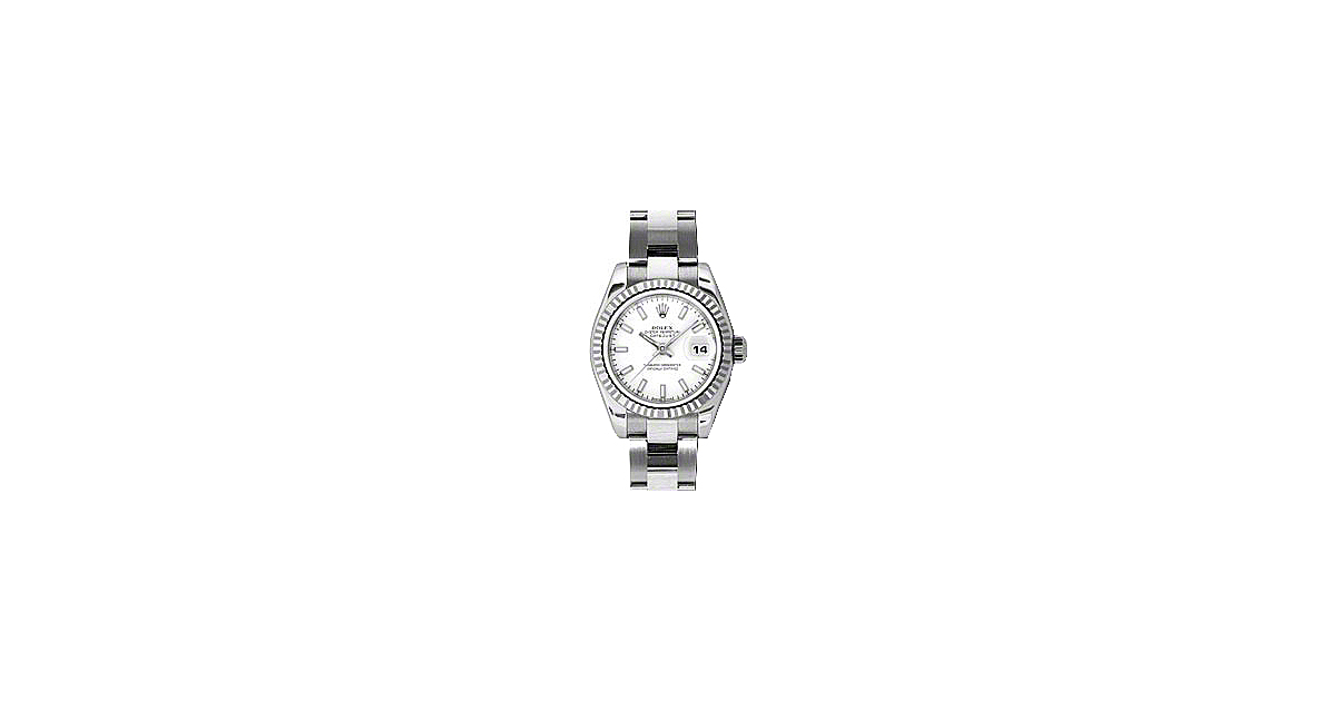Rolex Lady-Datejust 26 179174-WHTSFO White Index Fluted White Gold Stainless Steel Oyster - BRAND NEW