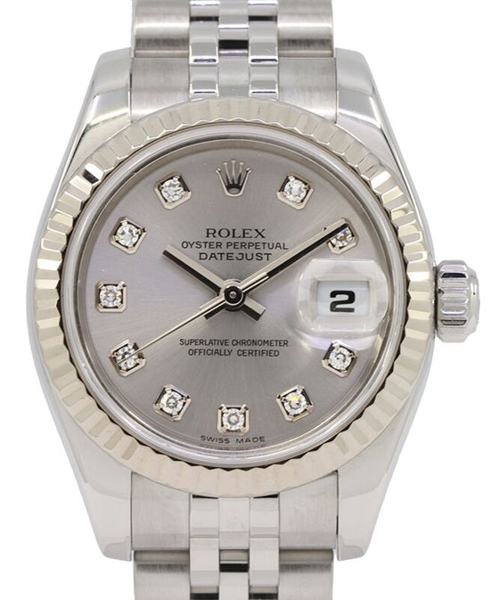Rolex Lady-Datejust 26 26 mm 179174SLDJ Steel/White Gold Silver