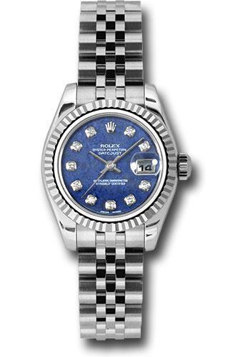 Rolex Lady-Datejust 26 26 mm 179174-BLUCAJ Steel/White Gold Blue