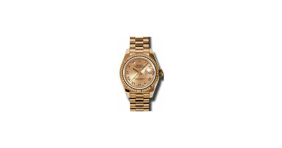 Rolex Lady-Datejust 26 179175-PNKRFP Champagne Roman Fluted Rose Gold President - BRAND NEW