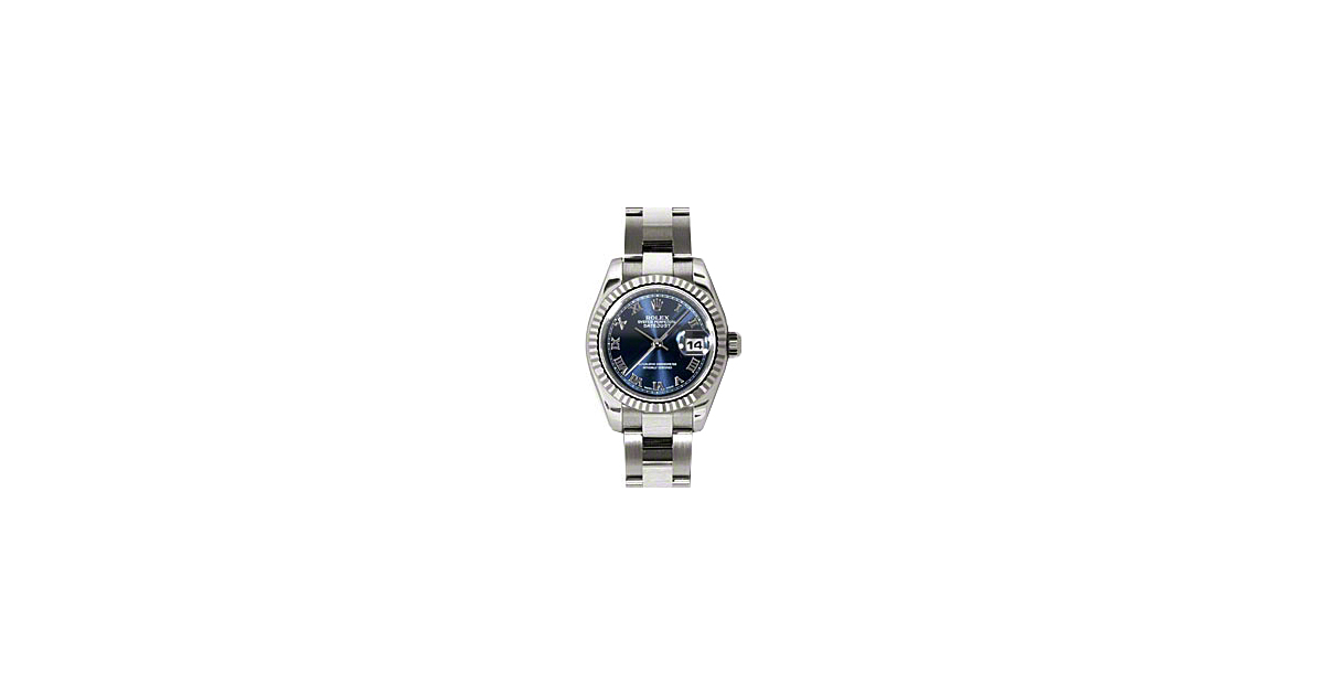 Rolex Lady-Datejust 26 179179-BLURO Blue Roman Fluted White Gold Oyster - BRAND NEW