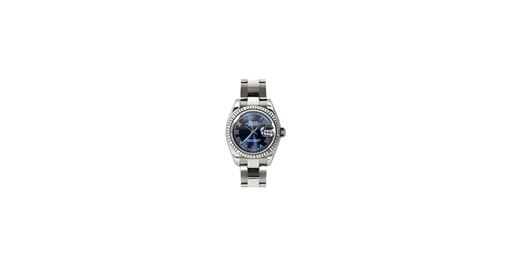 Rolex Lady-Datejust 26 179179-BLURO Blue Roman Fluted White Gold Oyster - BRAND NEW