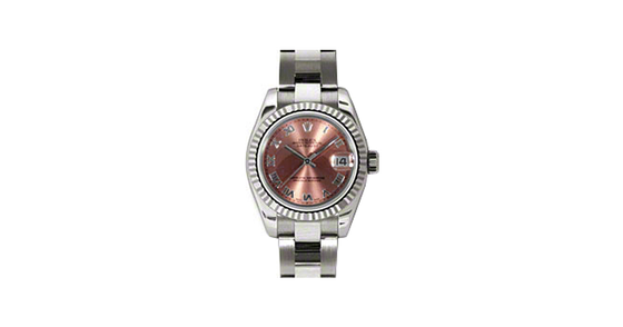 Rolex Lady-Datejust 26 179179-PNKRO Pink Roman Fluted White Gold Oyster - BRAND NEW