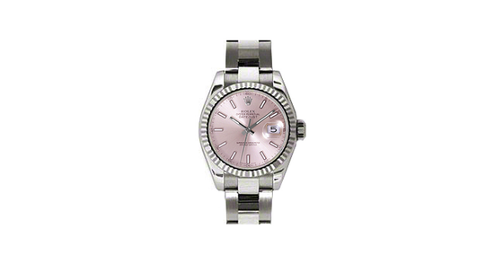 Rolex Lady-Datejust 26 179179-PNKSO Pink Index Fluted White Gold Oyster - BRAND NEW