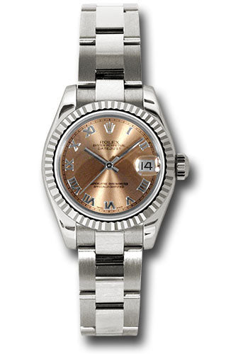 Rolex Lady-Datejust 26 179179-WHTRO White Roman Fluted White Gold Oyster - BRAND NEW