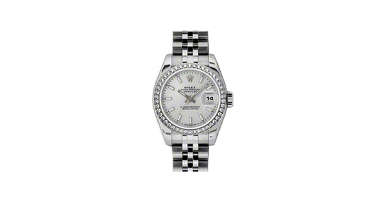 Rolex Lady-Datejust 26 179384-SLVSJ Silver Index Diamond Bezel Stainless Steel Jubilee - BRAND NEW